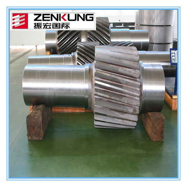 steel casting worm gear rotor wheel shaft helical gear shaft made in zenkung